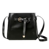 Women's Medium Pu Leather Solid Color Vintage Style Square Zipper Crossbody Bag sku image 5