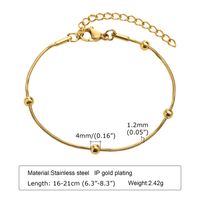 IG Style Korean Style Round Heart Shape Flower 304 Stainless Steel 18K Gold Plated Zircon Bracelets In Bulk sku image 1
