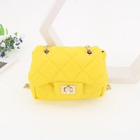 Women's Small Pu Leather Solid Color Streetwear Square Lock Clasp Crossbody Bag main image 4