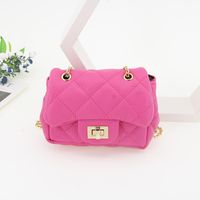 Women's Small Pu Leather Solid Color Streetwear Square Lock Clasp Crossbody Bag main image 2