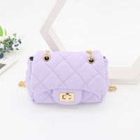 Women's Small Pu Leather Solid Color Streetwear Square Lock Clasp Crossbody Bag main image 3