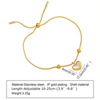 IG Style Korean Style Round Heart Shape Flower 304 Stainless Steel 18K Gold Plated Zircon Bracelets In Bulk sku image 4