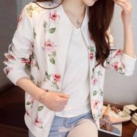 Women's Casual Printing Printing Zipper Coat main image 4