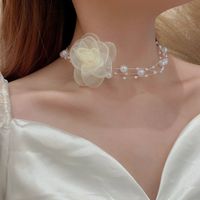 Elegant Lady Geometric Artificial Rhinestones Artificial Pearls Alloy Wholesale Pendant Necklace main image 4