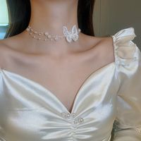 Elegant Lady Geometric Artificial Rhinestones Artificial Pearls Alloy Wholesale Pendant Necklace sku image 1