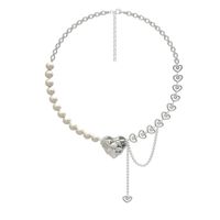 Elegant Lady Geometric Artificial Rhinestones Artificial Pearls Alloy Wholesale Pendant Necklace main image 3