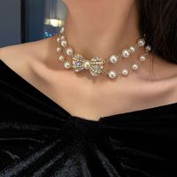Elegant Lady Geometric Artificial Rhinestones Artificial Pearls Alloy Wholesale Pendant Necklace sku image 52
