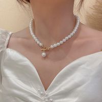 Elegant Lady Geometric Artificial Rhinestones Artificial Pearls Alloy Wholesale Pendant Necklace sku image 47