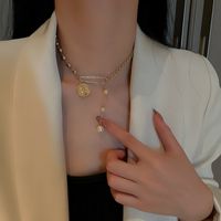 Elegant Lady Geometric Artificial Rhinestones Artificial Pearls Alloy Wholesale Pendant Necklace sku image 7