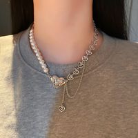 Elegant Lady Geometric Artificial Rhinestones Artificial Pearls Alloy Wholesale Pendant Necklace sku image 53