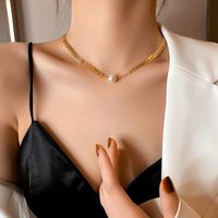 Elegant Lady Geometric Artificial Rhinestones Artificial Pearls Alloy Wholesale Pendant Necklace sku image 12