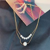Elegant Lady Geometric Artificial Rhinestones Artificial Pearls Alloy Wholesale Pendant Necklace sku image 16