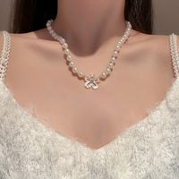 Elegant Lady Geometric Artificial Rhinestones Artificial Pearls Alloy Wholesale Pendant Necklace sku image 60