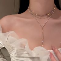 Elegant Lady Geometric Artificial Rhinestones Artificial Pearls Alloy Wholesale Pendant Necklace sku image 15