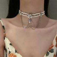Elegant Lady Geometric Artificial Rhinestones Artificial Pearls Alloy Wholesale Pendant Necklace sku image 59