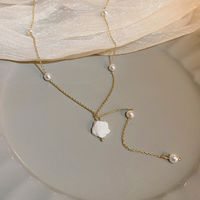Elegant Lady Geometric Artificial Rhinestones Artificial Pearls Alloy Wholesale Pendant Necklace sku image 21