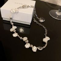 Elegant Lady Geometric Artificial Rhinestones Artificial Pearls Alloy Wholesale Pendant Necklace sku image 18