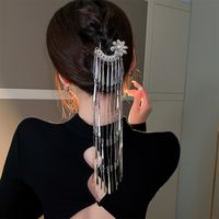 Chinoiserie Elegant Lady Flower Alloy Hairpin main image 5