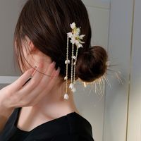 Chinoiserie Elegant Lady Flower Alloy Hairpin sku image 20