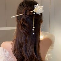 Chinoiserie Elegant Lady Flower Alloy Hairpin sku image 18