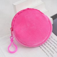 Women's Solid Color Plush Zipper Coin Purses sku image 7