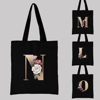 Women's Simple Style Letter Flower Shopping Bags main image 1