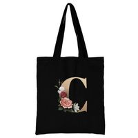 Women's Simple Style Letter Flower Shopping Bags sku image 3