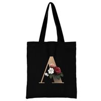 Women's Simple Style Letter Flower Shopping Bags sku image 1