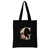 Women's Simple Style Letter Flower Shopping Bags sku image 7