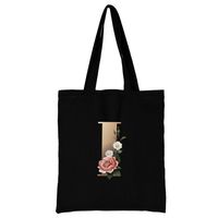 Women's Simple Style Letter Flower Shopping Bags sku image 9