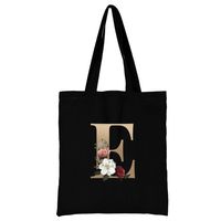 Women's Simple Style Letter Flower Shopping Bags sku image 5
