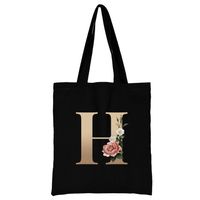 Women's Simple Style Letter Flower Shopping Bags sku image 8