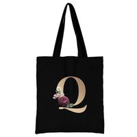 Women's Simple Style Letter Flower Shopping Bags sku image 17