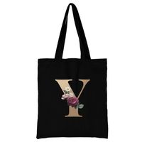 Women's Simple Style Letter Flower Shopping Bags sku image 25