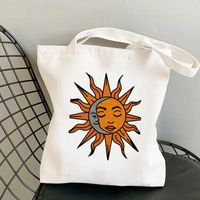 Women's Simple Style Sun Moon Shopping Bags main image 4