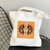 Women's Simple Style Sun Moon Shopping Bags sku image 7