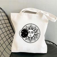 Women's Simple Style Sun Moon Shopping Bags sku image 10