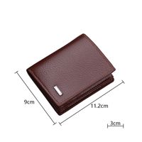 Men's Solid Color Pu Leather Wallets main image 4