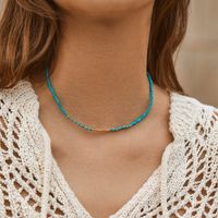 Wholesale Classic Style Streetwear Geometric Turquoise Copper Necklace main image 2
