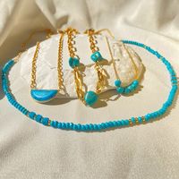 Wholesale Classic Style Streetwear Geometric Turquoise Copper Necklace main image 1
