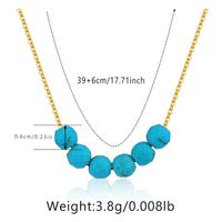 Wholesale Classic Style Streetwear Geometric Turquoise Copper Necklace sku image 1