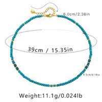 Wholesale Classic Style Streetwear Geometric Turquoise Copper Necklace sku image 9