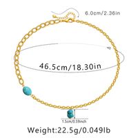 Wholesale Classic Style Streetwear Geometric Turquoise Copper Necklace sku image 5