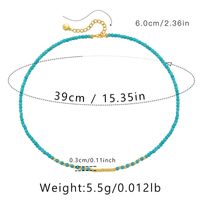 Wholesale Classic Style Streetwear Geometric Turquoise Copper Necklace sku image 8
