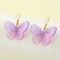 1 Pair Sweet Butterfly Plastic Drop Earrings main image 4