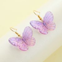 1 Pair Sweet Butterfly Plastic Drop Earrings main image 5