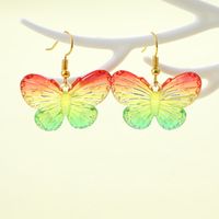 1 Pair Sweet Butterfly Plastic Drop Earrings main image 1