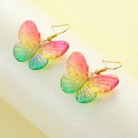 1 Pair Sweet Butterfly Plastic Drop Earrings main image 4