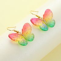 1 Pair Sweet Butterfly Plastic Drop Earrings main image 5