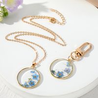 Casual Simple Style Flower Alloy Dried Flower Resin Women's Necklace main image 5